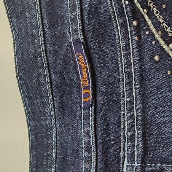 Wrangler women's jeans straight leg mid-rise Size: 9/10/32 Blue - Picture 8 of 9